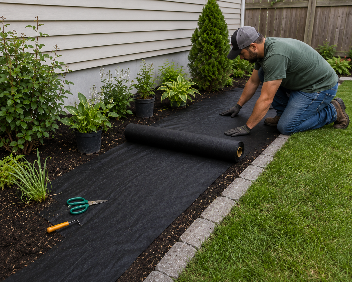 CHOOKI Professional Weed Barrier Fabric – Heavy Duty Landscape Fabric for Gardens, Mulch Beds, Pathways & Gravel Areas 4Feet x 50Feet