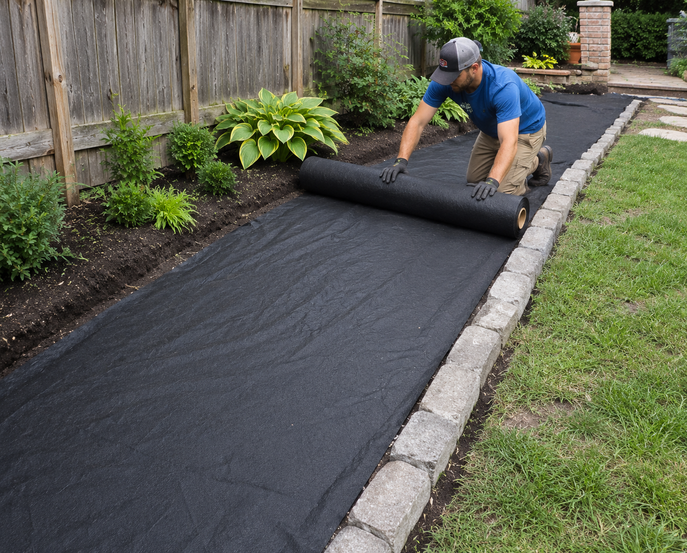 CHOOKI Professional Weed Barrier Fabric – Heavy Duty Landscape Fabric for Gardens, Mulch Beds, Pathways & Gravel Areas 4Feet x 50Feet